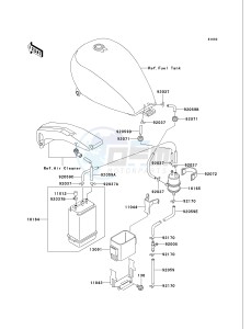 VN 750 A [VULCAN 750] (A20-A21) [VULCAN 750] drawing FUEL EVAPORATIVE SYSTEM-- CA- -