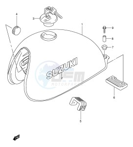 TU250X (E2) drawing FUEL TANK (MODEL K1)