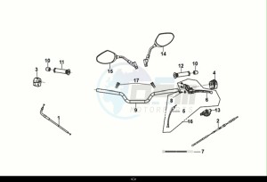 NH-X125 (ME12B2-EU) (E5) (M1) drawing THROTTLE GRIP - HANDLE - BACK MIRROR