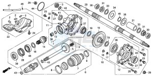 TRX420TE FOURTRAX ES drawing REAR FINAL GEAR