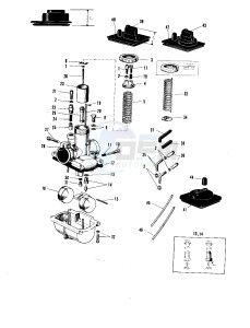 A1 250 SAMURAI drawing CARBURETOR VM22SC, VM26SC