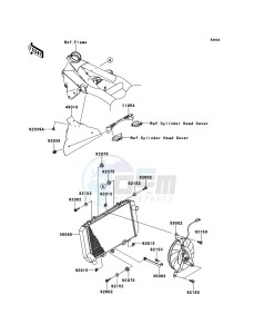 Z750 ABS ZR750MCF UF (UK FA) XX (EU ME A(FRICA) drawing Radiator