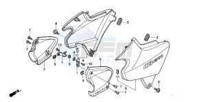 CB1300 CB1300SUPER FOUR drawing SIDE COVER (CB1300F/F1)