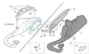 Scarabeo 50 Di-Tech drawing Exhaust pipe