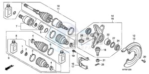 TRX420FPAA Australia - (U / PS) drawing FRONT KNUCKLE/FRONT DRIVE SHAFT