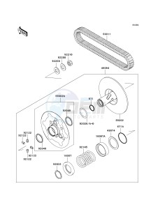 KSV 700 B [KFX 700] (B6F-B9F) B7F drawing DRIVEN CONVERTER_DRIVE BELT