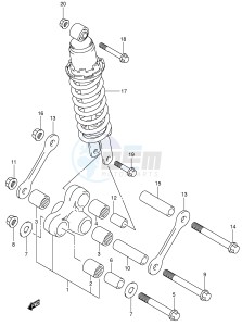 SV650 (E2) drawing REAR CUSHION LEVER