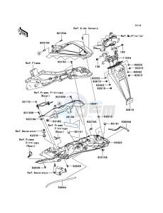 NINJA_ZX-6R ZX600P8F FR GB XX (EU ME A(FRICA) drawing Rear Fender(s)