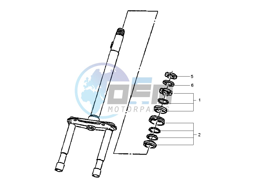 Steering bearing ball tracks