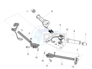 RSV4 1000 RACING FACTORY E4 ABS (NAFTA) drawing Handlebar - Controls