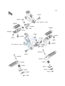 ZX 600 G [NINJA ZX-6R] (G1-G2) [NINJA ZX-6R] drawing FOOTRESTS