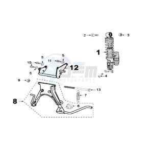 FIGHT RW3 drawing REAR SHOCK AND STAND