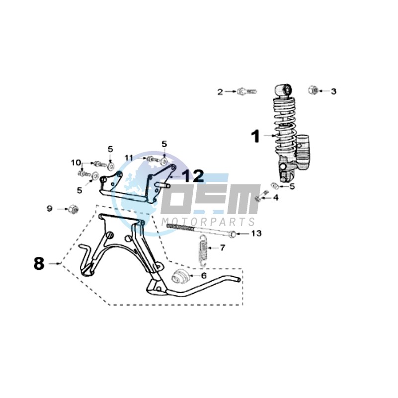 REAR SHOCK AND STAND