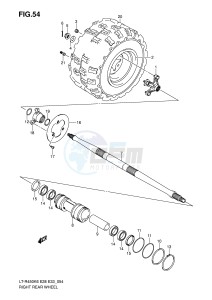 LT-R450 (E28-E33) drawing RIGHT REAR WHEEL (MODEL K6 K7)