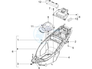 Runner 125 VX 4t SC (UK) UK drawing Helmet box - Undersaddle