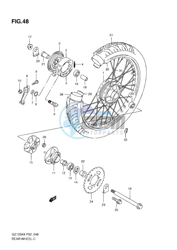 REAR WHEEL K8