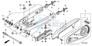 CBF1000A9 France - (F / ABS CMF) drawing SWINGARM