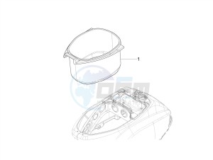 SXL 125 4T 3V drawing Helmet housing - Undersaddle