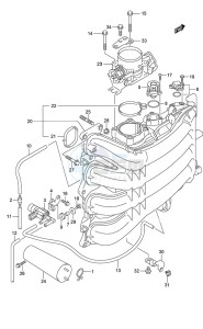 DF 150 drawing Intake Manifold/Throttle Body