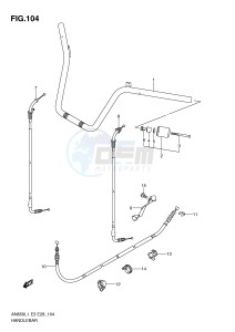 AN650 (E3-E28) Burgman drawing HANDLEBAR (AN650L1 E3)