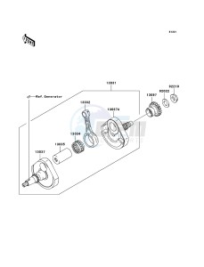 KX250F KX250YBF EU drawing Crankshaft