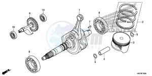 TRX500FE1F TRX500F Europe Direct - (ED) drawing CRANK SHAFT/PISTON