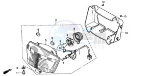 NSR50R drawing HEADLIGHT