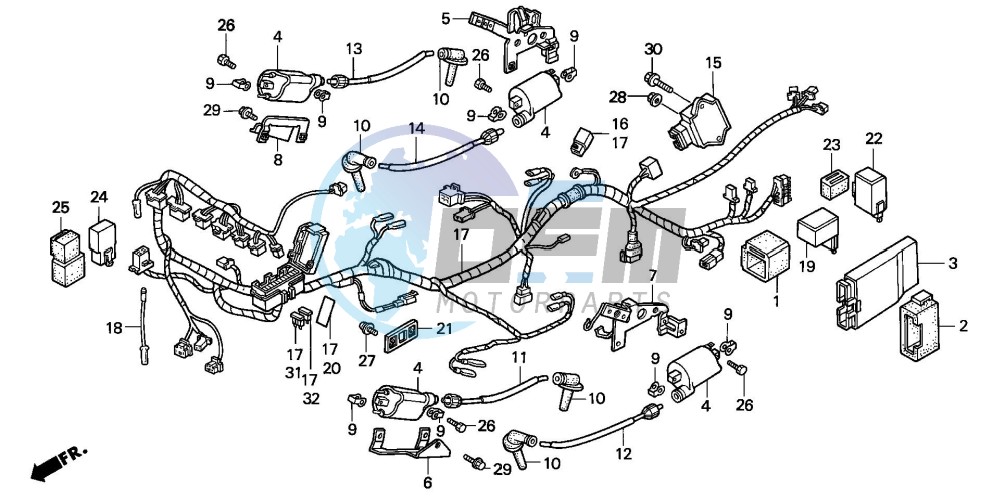 WIRE HARNESS (VFR750FL/FM/FN/FP)