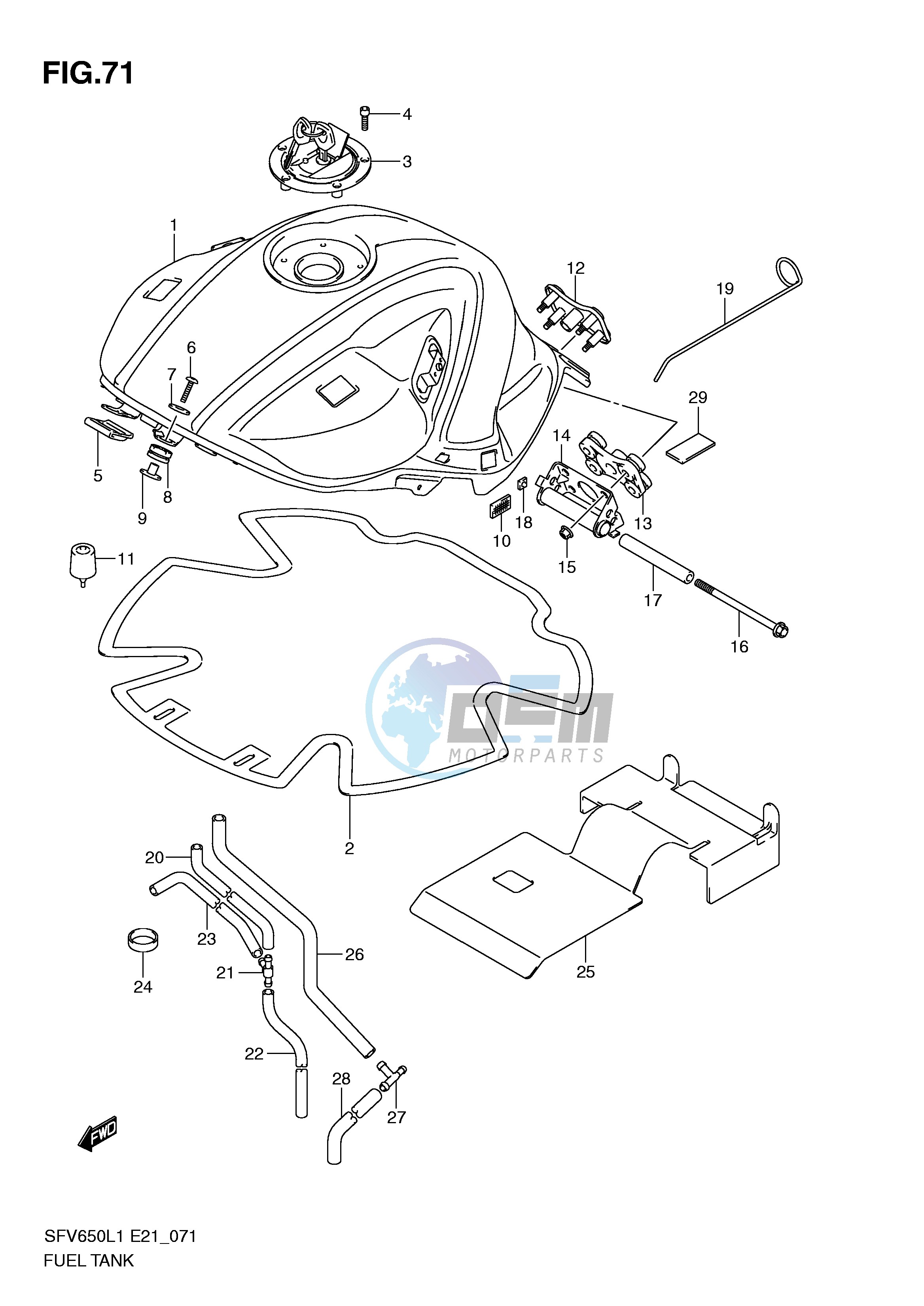 FUEL TANK (SFV650UAL1 E21)