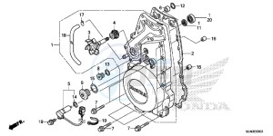 CTX1300AE CTX1300A UK - (E) drawing FRONT CRANKCASE COVER