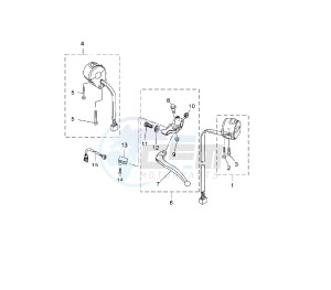 WR X 125 drawing HANDLE SWITCH AND LEVER