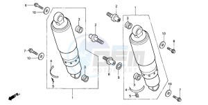 VTX1800C1 drawing REAR CUSHION (VTX1800C2/3/4)