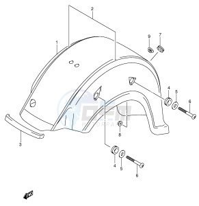 VL800 (E2) VOLUSIA drawing REAR FENDER (MODEL K3)