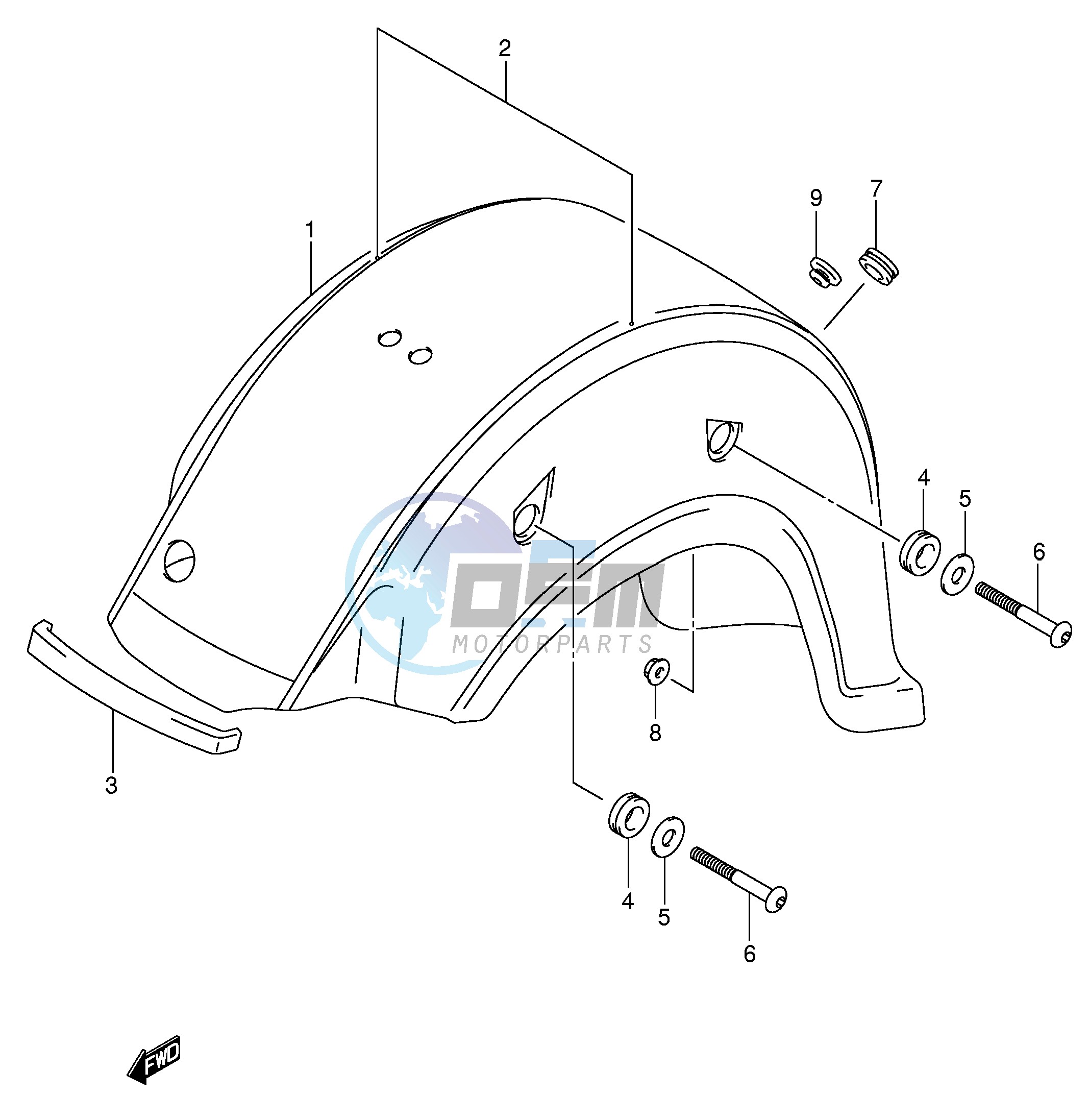 REAR FENDER (MODEL K3)