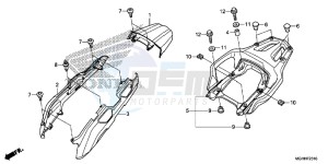 VFR1200XDH 2ED - (2ED) drawing REAR COWL/ CARRIER