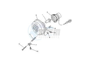 YFM FW KODIAK 400 drawing HEADLIGHT