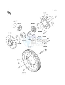 MULE 4010 DIESEL 4x4 KAF950F9F EU drawing Differential