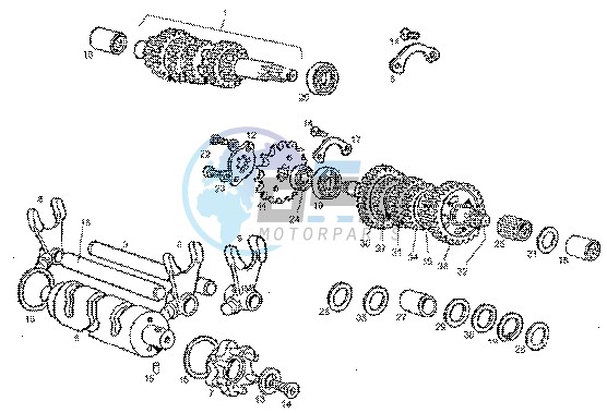 Drive shaft-output shaft