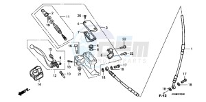 CRF250RD CRF250R Europe Direct - (ED) drawing FR. BRAKE MASTER CYLINDER