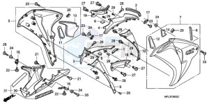 CBR1000RRA Korea - (KO) drawing MIDDLE COWL