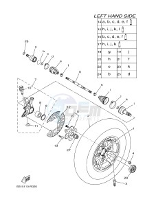 YFM700FWAD YFM70GPSH GRIZZLY 700 EPS SPECIAL EDITION (2UDM) drawing FRONT WHEEL