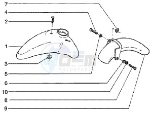 Liberty 50 4t drawing Front and rear mudguard