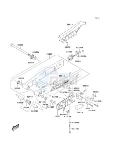 KLX 125 B [KLX125L] (B1-B3) [KLX125L] drawing SWINGARM-- B1- -