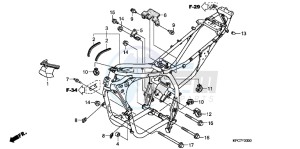 XL125VB drawing FRAME BODY