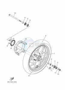 YZF320-A YZF-R3 (B2X3) drawing FRONT WHEEL