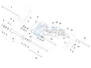 Liberty 150 iGet 4T 3V ie ABS (APAC) drawing Swinging arm