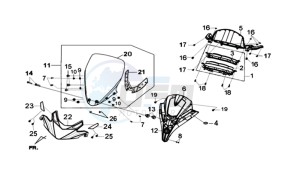 GTS 300I ABS L6 drawing SPEEDOMETER - WINDSCREEN