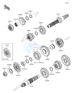 KX250F KX252AJF EU drawing Transmission