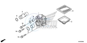 TRX500FM1E TRX500FM1 Europe Direct - (ED) drawing OIL PUMP