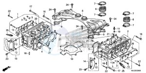 GL1800BG GOLDWING - F6B UK - (E) drawing CYLINDER HEAD